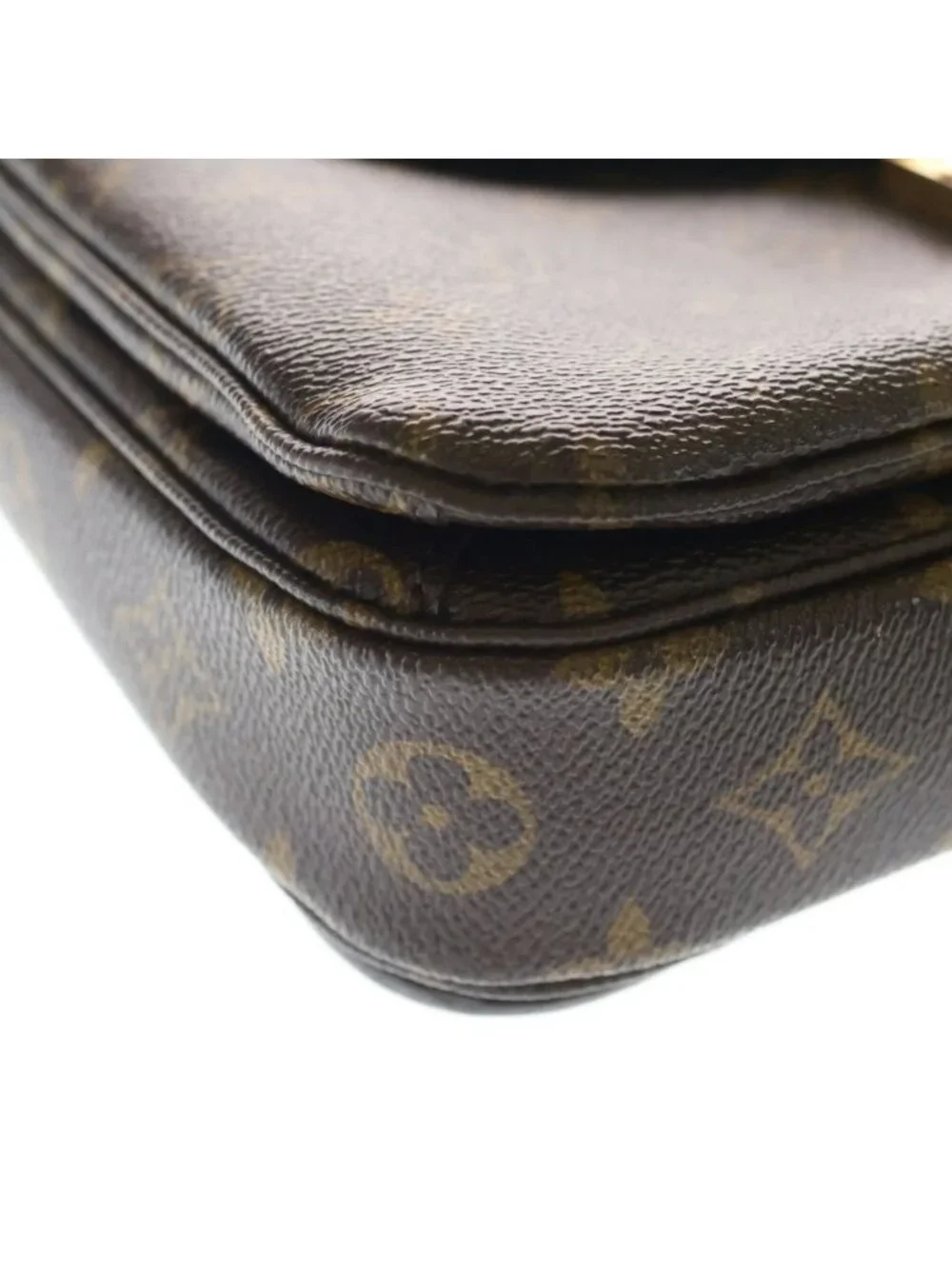Louis Vuitton Monogram Pochette Metis MM Leather 2-Way Shoulder Bag Brown